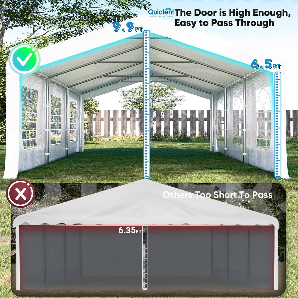 Quictent 16x20 Heavy Duty Party Tent Outdoor Canopy Tent for Parties, Wedding Event Shelter with Storage Bags