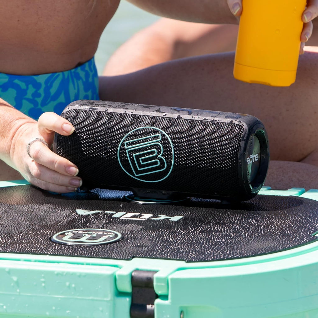 BOTE Paddle Board Waterproof MagneBoom Surge Bluetooth Speaker Watersports SUP Surf Boating Lake Float Docks Beach Universal Portable Sound Device 8 Hour Playtime