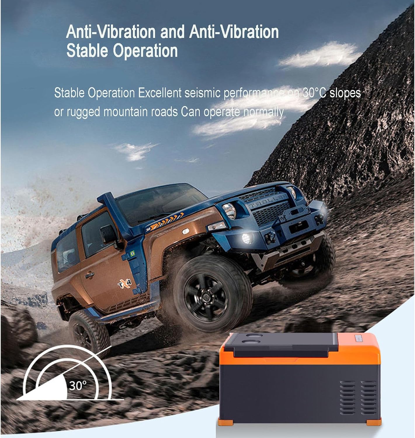 12/24V Car Refrigerator, 20L Car Fridge Portable Freezer Electric Compressor Cooler for Outdoor RV Camping Travel Vehicles Home Use