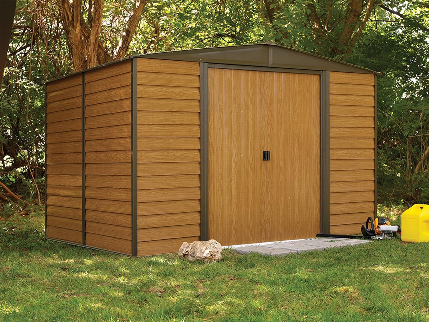 Arrow WR108 Woodridge EG, Steel Storage Shed, 10' by 8', Neutral