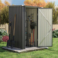 Patiowell 3x3 FT Storage Shed, Outdoor Metal Small Sheds with Lockable Door and Sloping Roof, Waterproof Outside Utility Garden Tool Shed for Patio Lawn Backyard, Black