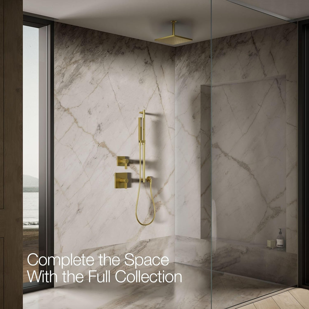 Kohler 26149-G-2MB Honesty® 10' single-function rainhead, 1.75 gpm, Vibrant Brushed Moderne Brass