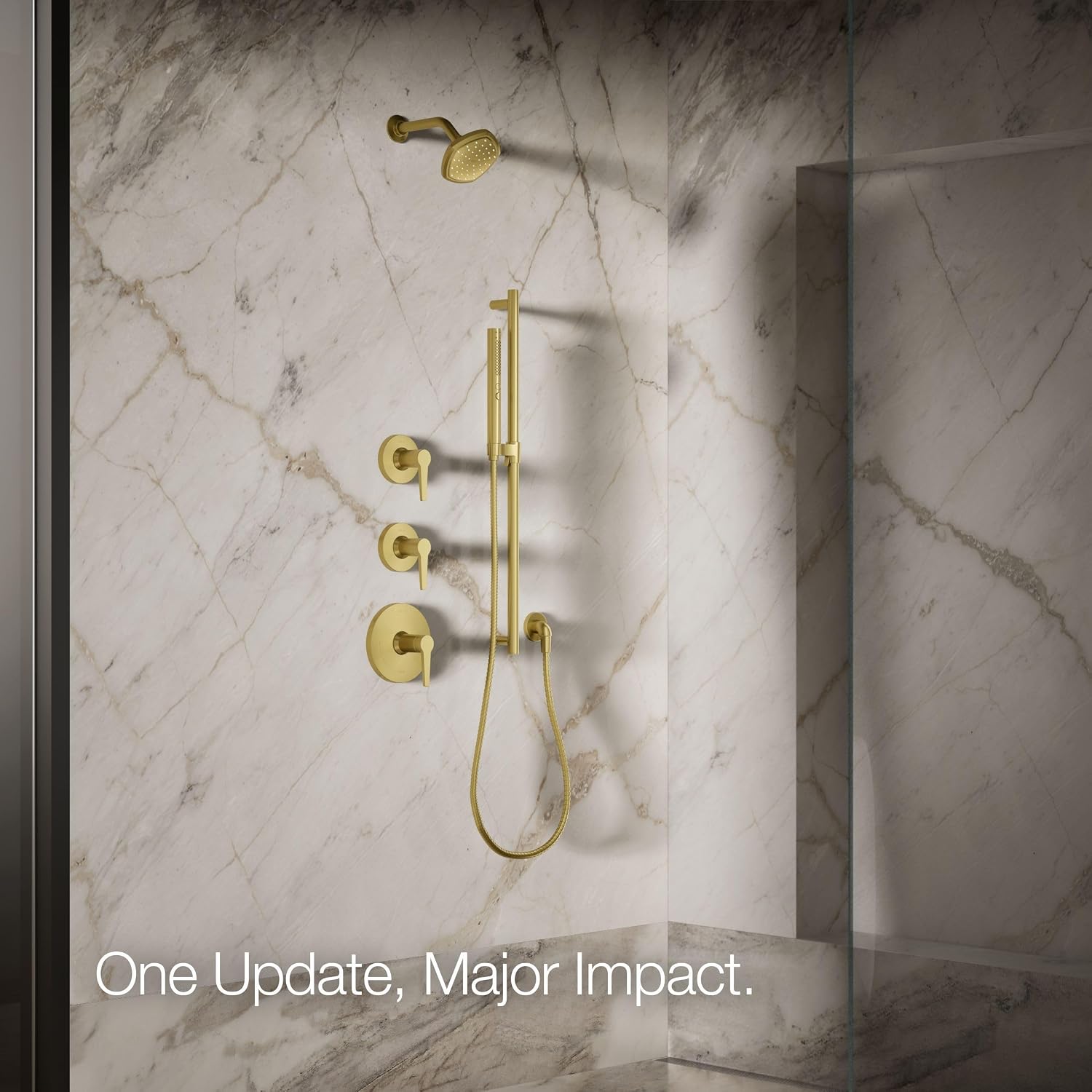 Kohler 27050-G-2MB Occasion® Single-function showerhead, 1.75 gpm, Vibrant Brushed Moderne Brass