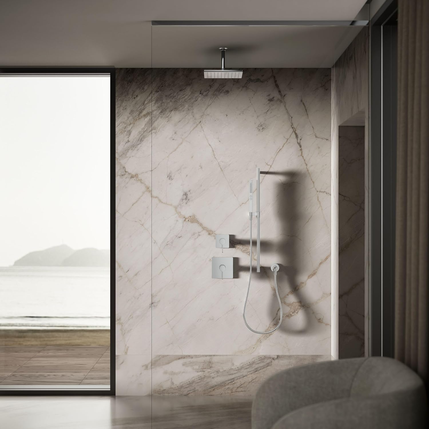 Kohler 26149-G-CP Honesty® 10' single-function rainhead, 1.75 gpm, Polished Chrome
