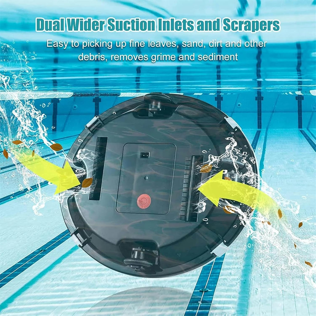Swimming Pool Cleaner Robot, Cordless Pool Cleaner, Pool Vacuum Cleaner for Above Ground Pool & Inground Swimming Pool, 120 Mins Runtime