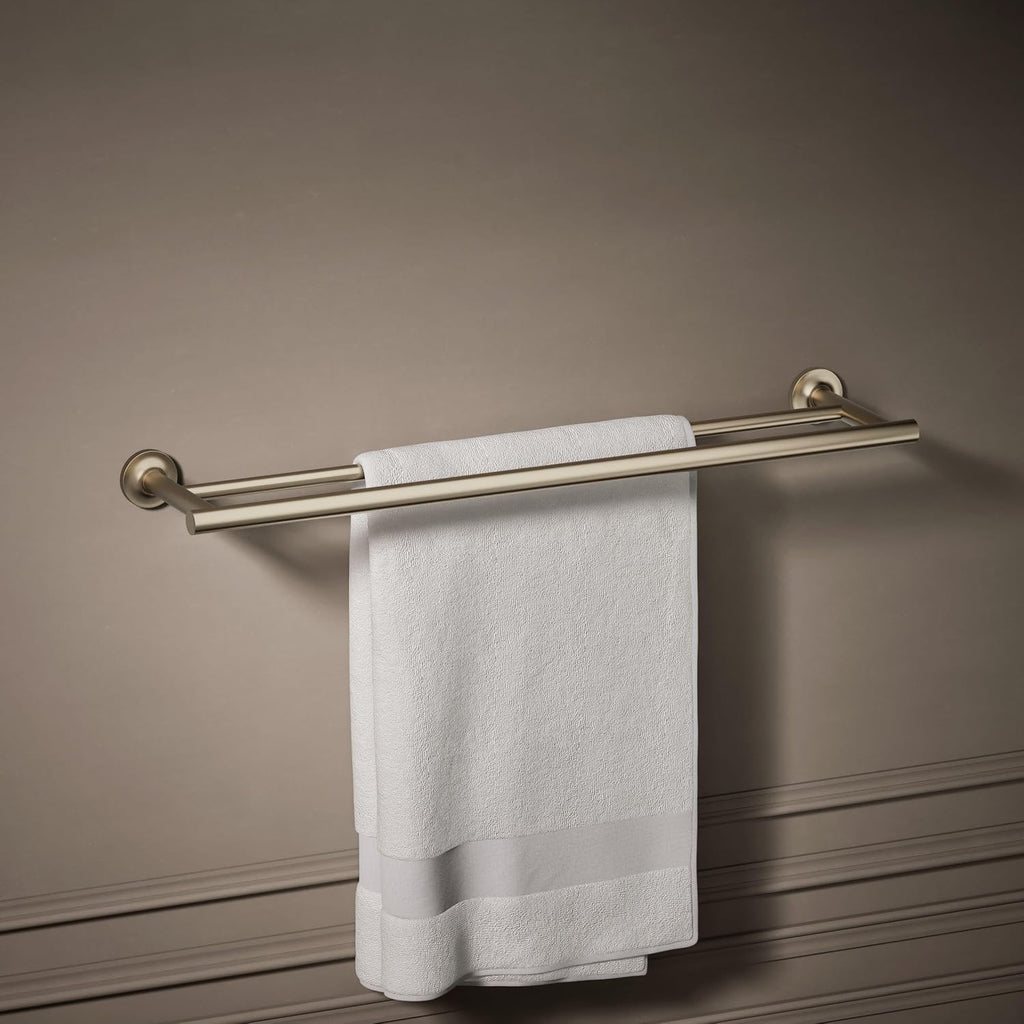 Kohler 14375-BV Purist® 24' Double Towel bar, Vibrant Brushed Bronze