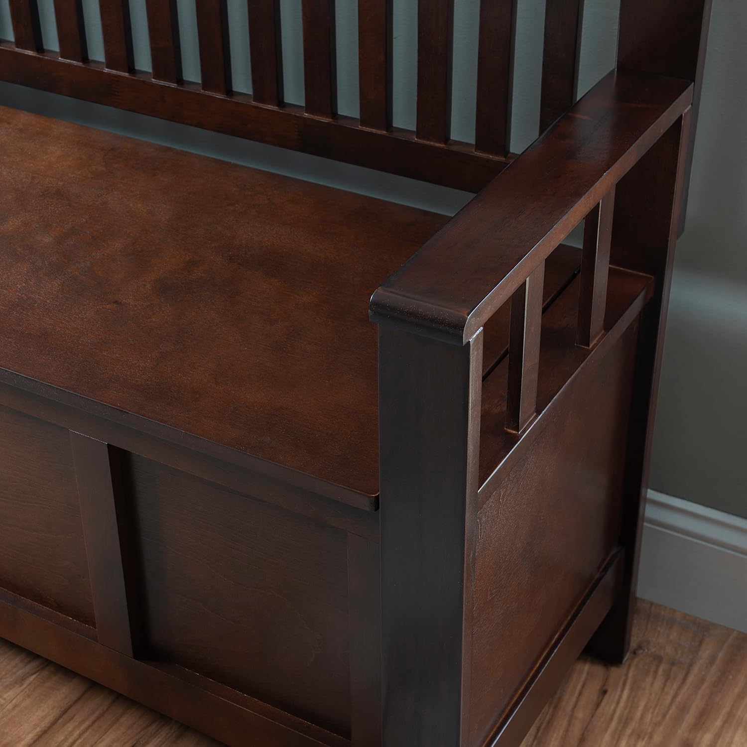 Linon Home Dcor Linon Home Decor Cynthia Storage Bench, 50'w x 17.25'd x 32'h, Walnut