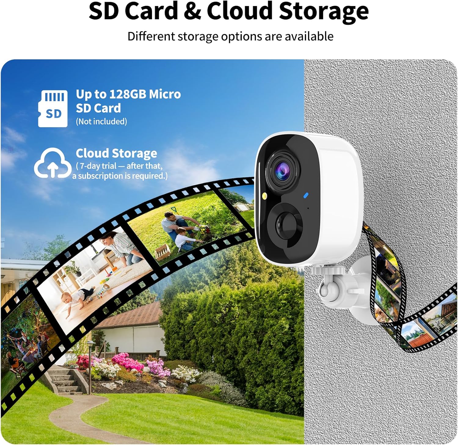2K FHD Solar Powered Security Cameras Wireless Outdoor,WiFi Wireless Cameras,Outside Cameras for Home Security,AI Motion Detection,Color Night Vision,Spotlight,Siren Alarm,SD/Cloud Storage,4 Pack