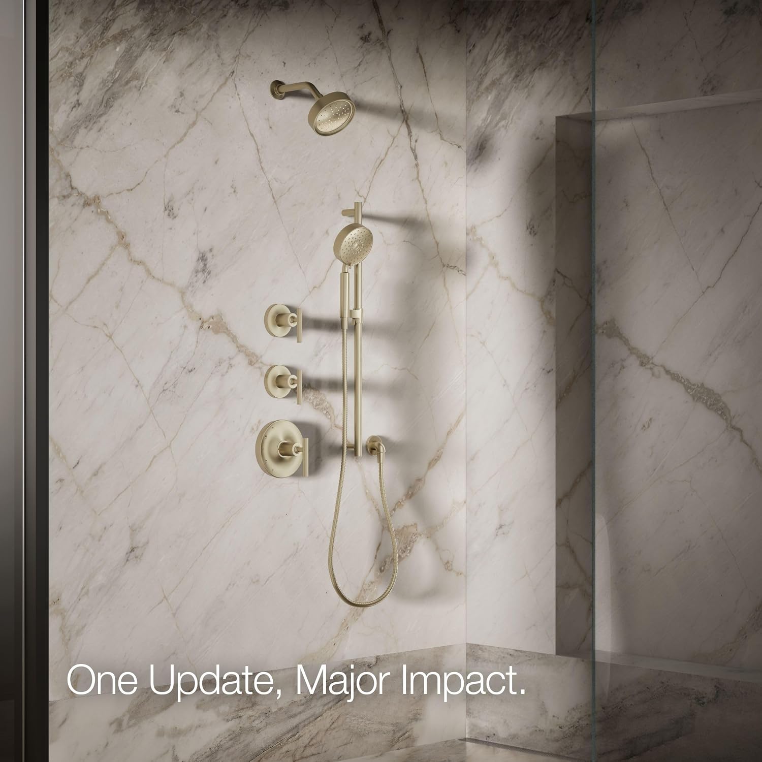 Kohler 939-G-BV Purist® Single-function showerhead, 1.75 gpm, Vibrant Brushed Bronze