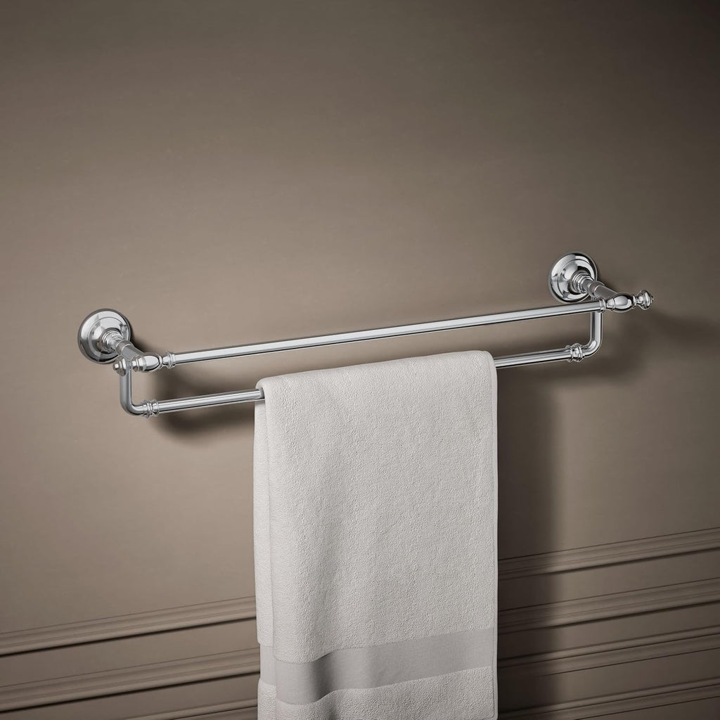 Kohler 72570-CP Artifacts® 24' Double Towel bar, Polished Chrome