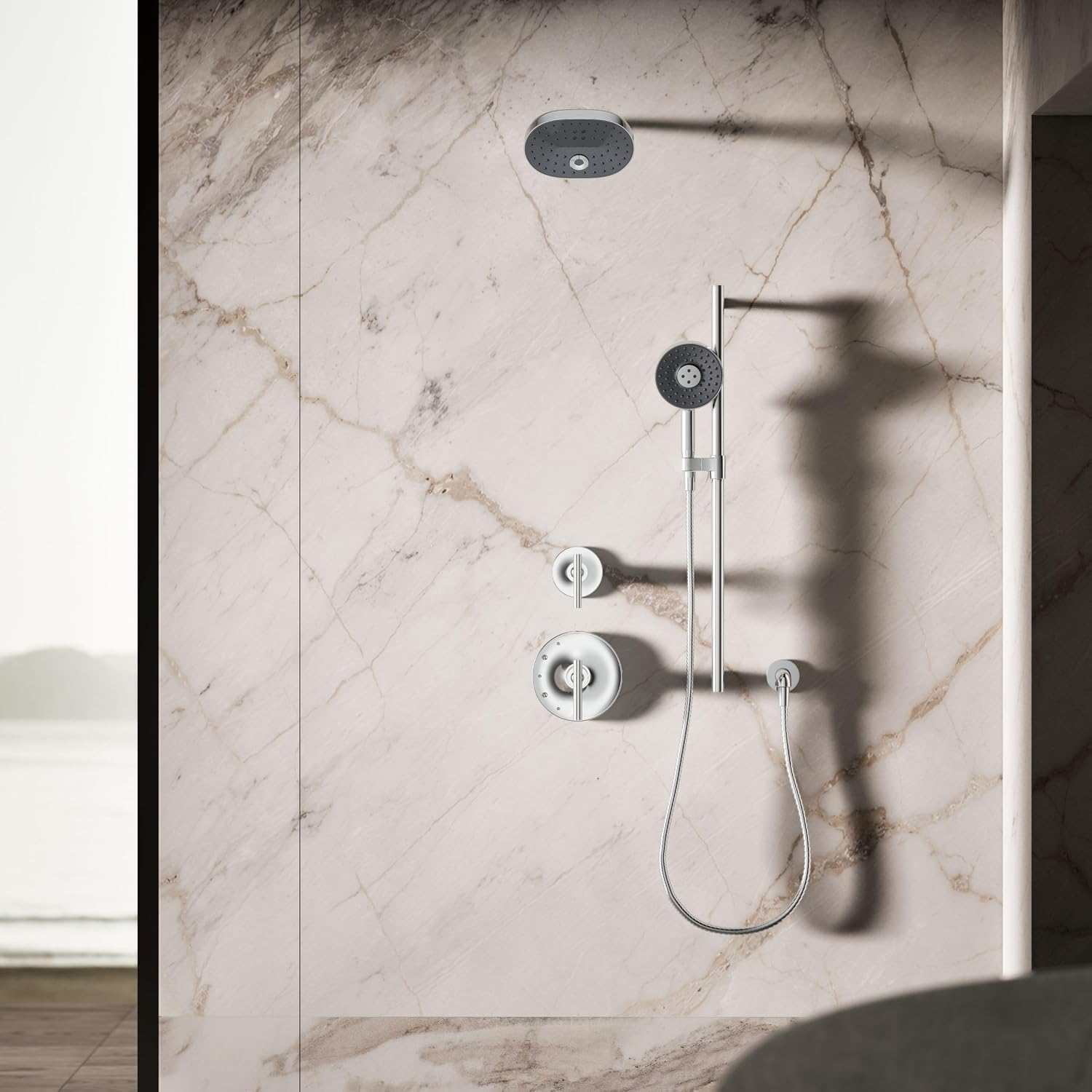 Kohler 26282-CP Statement® Round three-function handshower, 2.5 gpm, Polished Chrome
