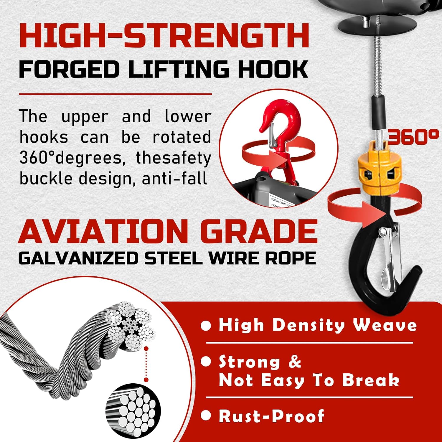1500 Lbs Electric Hoist Winch,3 in 1 Portable Electric Winch,Manual,Wired and Wireless Remote Control,Electric Hoist 110 Volt with 25ft Lifting Height for Factories, Warehouses, Garages
