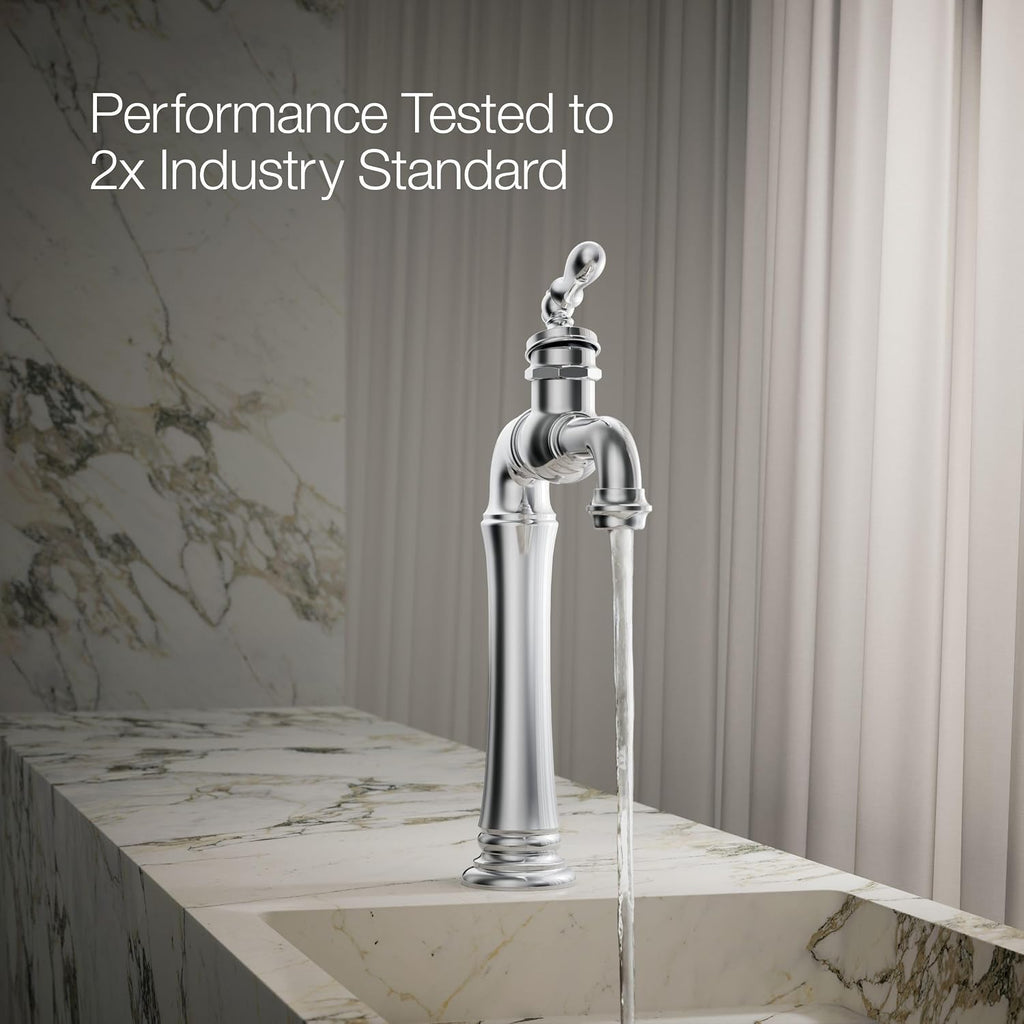 Kohler 72763-9M-CP Artifacts® Gentleman's® Single-Handle Bathroom Sink Faucet, 1.2 gpm, Polished Chrome