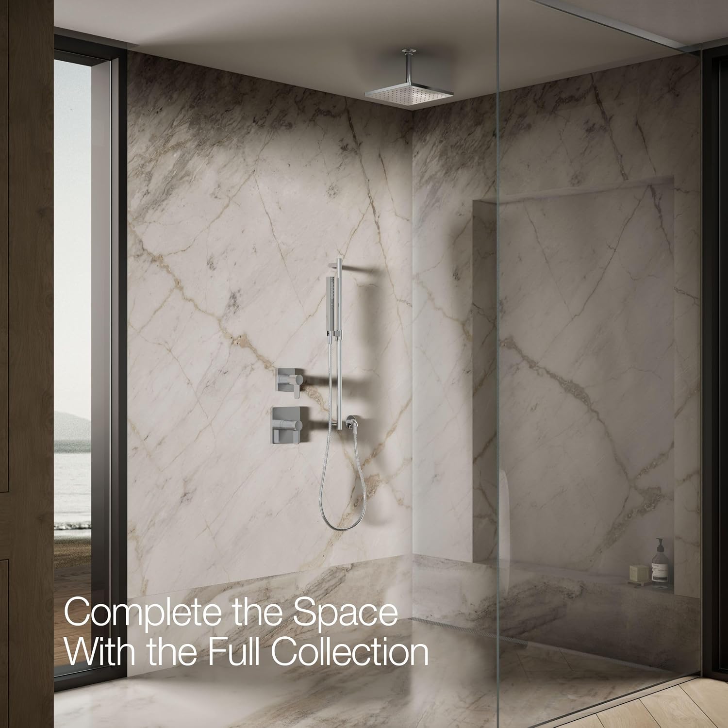 Kohler 26149-G-CP Honesty® 10' single-function rainhead, 1.75 gpm, Polished Chrome