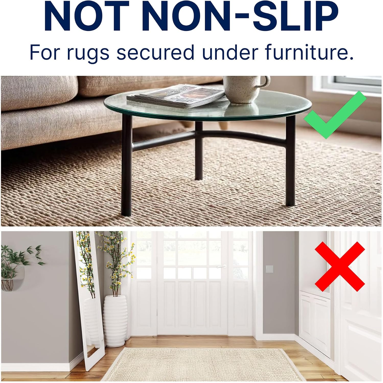 RUGPADUSA, 5'3' x 7'6', 100% Felt Rug Pad (3/8' Thick), Safe for All Floors, Low-VOC, Made in the USA, 2-Year Warranty
