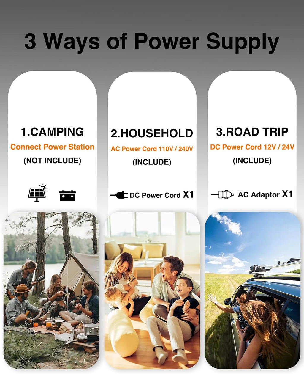 Portable Car Refrigerator, 12 Volt Refrigerator, Slim Design, 0℉~50℉, 17 Quart(16L) Electric Cooler, 12v Cooler for Vehicles, Truck, Camping, Travel, Home, RV