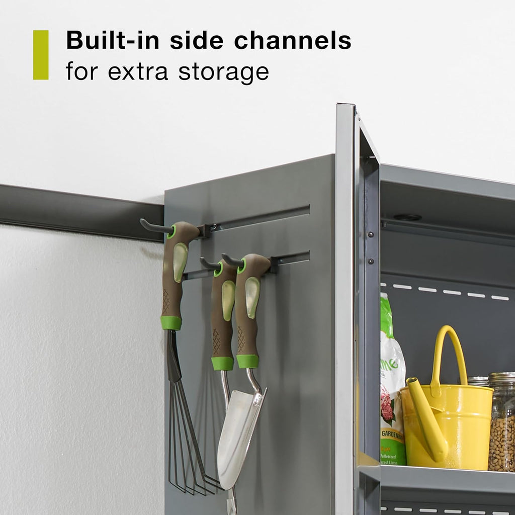 Rubbermaid FastTrack 2 -Door Tall Cabinet, Storage Cabinet, Garage Storage Systems, Garage Organization
