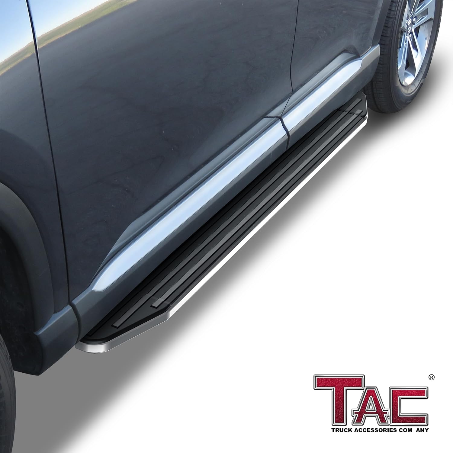 TAC Running Boards Compatible with 2023-2026 Honda Pilot SUV 5.5' Aluminum Black Side Steps Nerf Bars Step Rails Exterior Accessories 2 Pieces