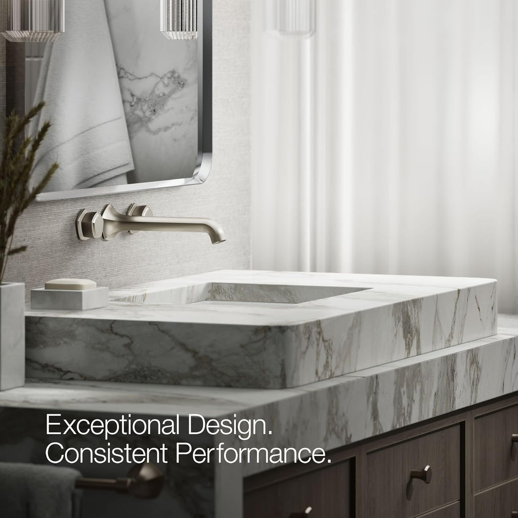 KOHLER T27013-9-BN Occasion Wall-Mount Bathroom Sink Faucet Knob Handle Trim in Vibrant Brushed Nickel