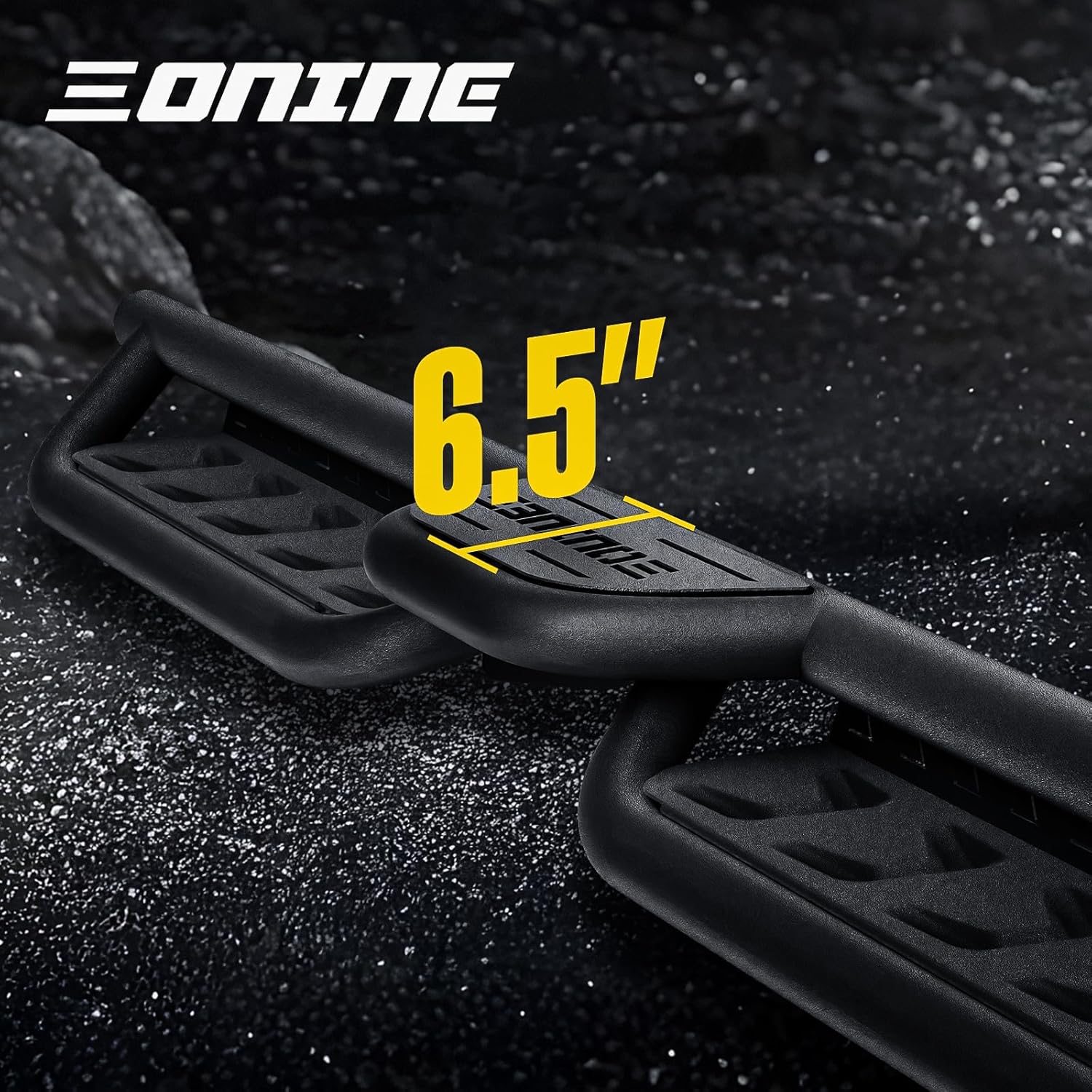 ONINE Running Boards Custom Fit 2019-2026 Chevy Silverado/GMC Sierra 1500 & 2020-2026 Chevy Silverado/GMC Sierra 2500HD/3500HD Crew Cab Side Steps Rock Silders, Tri-Step Textured Black