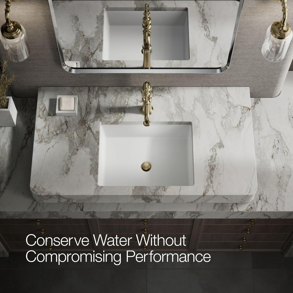 Kohler 72763-9M-AF Artifacts® Gentleman's® Single-Handle Bathroom Sink Faucet, 1.2 gpm, Vibrant French Gold
