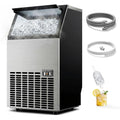 EUHOMY Commercial Ice Maker Machine - 110lbs Daily Production, 33lbs Ice Storage, Stainless Steel Freestanding & Under Counter Ice Maker, Ideal Ice Maker for Home/Bar/Restaurant/Outdoor Activities