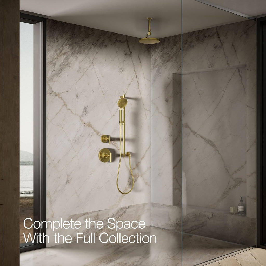 Kohler 26301-2MB Statement® Open Rain iconic single-function rainhead,' 2.5 gpm, Vibrant Brushed Moderne Brass