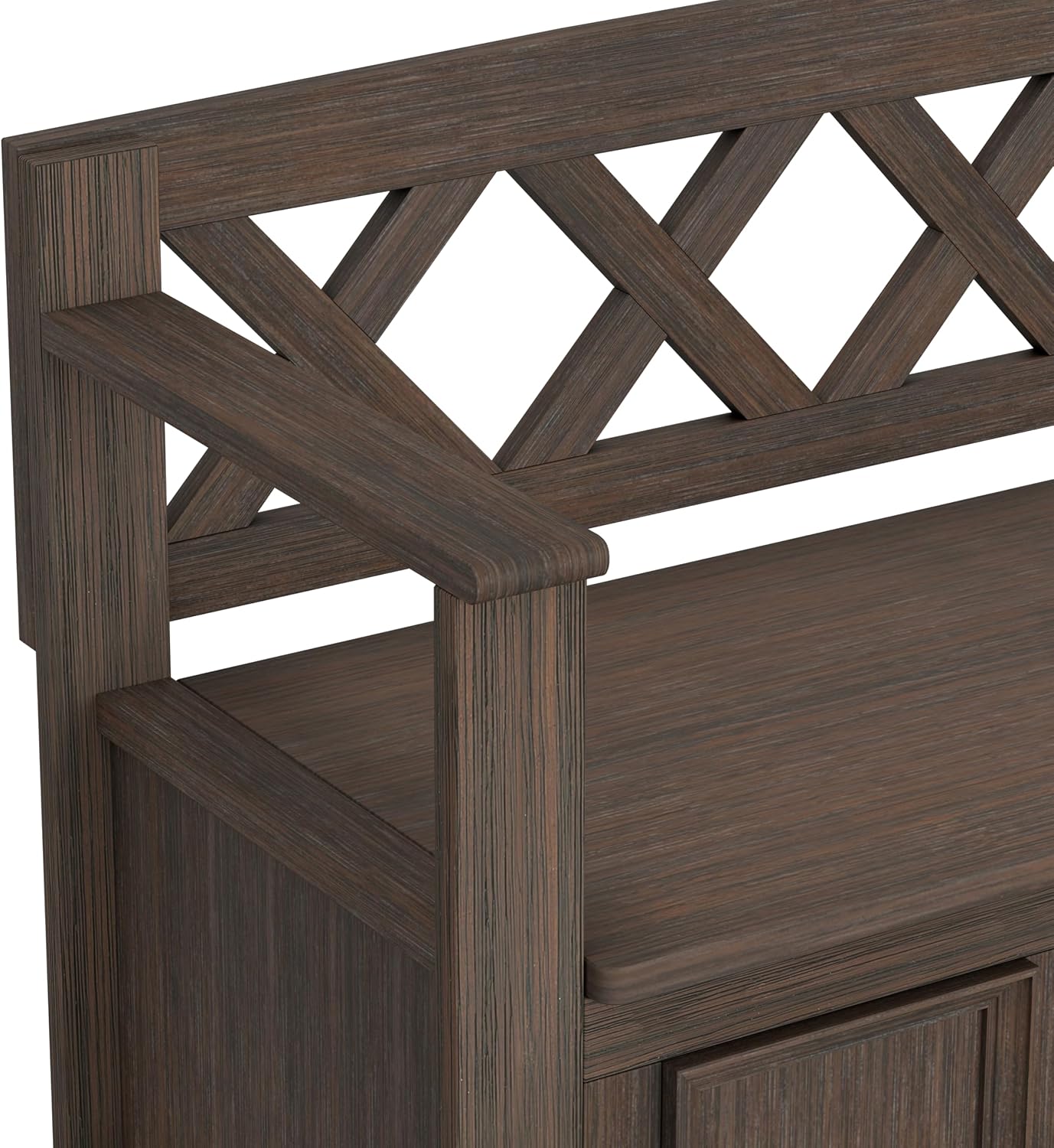 SIMPLIHOME Amherst Entryway Storage Bench - 48 inch Wide Solid Wood Hallway Seat in Farmhouse Brown, Transitional Bench for Entryway or Living Room with Lift-Up Lid and Spacious Storage