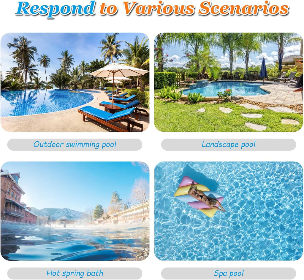 Pool Skimmer Robot, Pool Skimmer Robotic with 7800mAh Cleaning Power Supply, Twin Motors Automatic Pool Skimmer, Pool Vacuum with 3 Work Mode