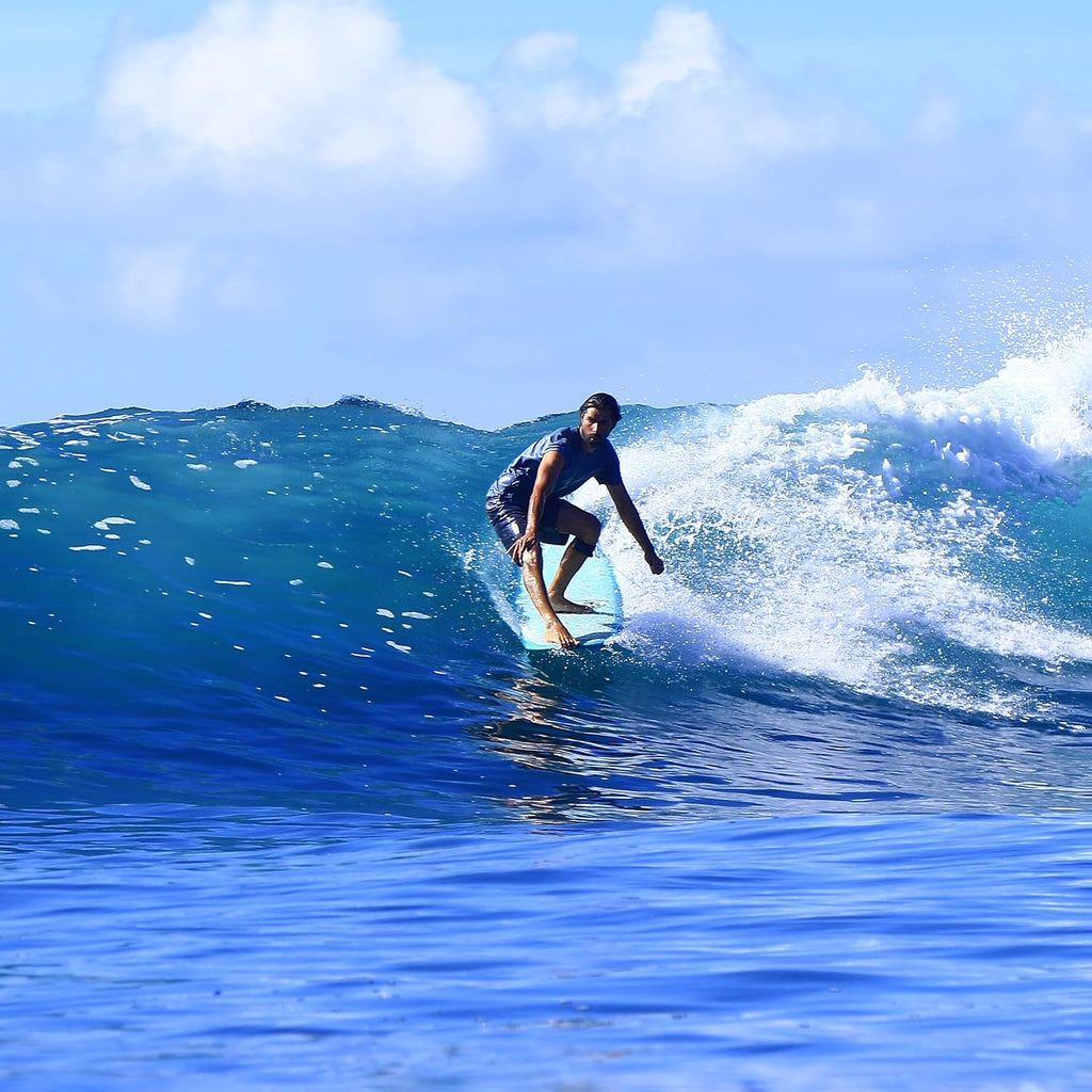 Fiberglass Surfboard | Fun & Easy to Ride Mini Longboard for All Surfing Skill Levels | 7'6 | 7'8