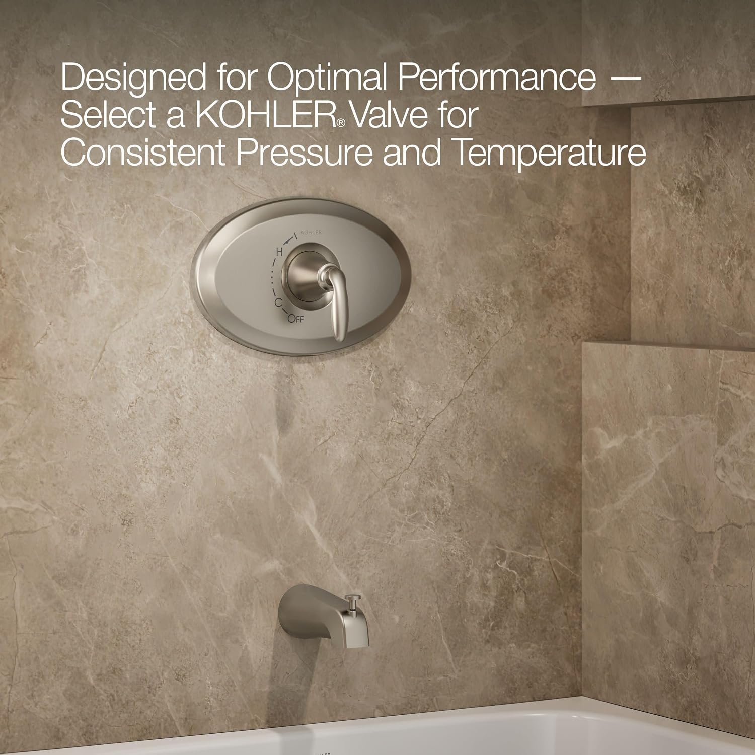 Kohler K-TS21948-4G-BN Remodel Rite-Temp Bath and Shower Trim Kit, 1.75 GPM, Vibrant Brushed Nickel
