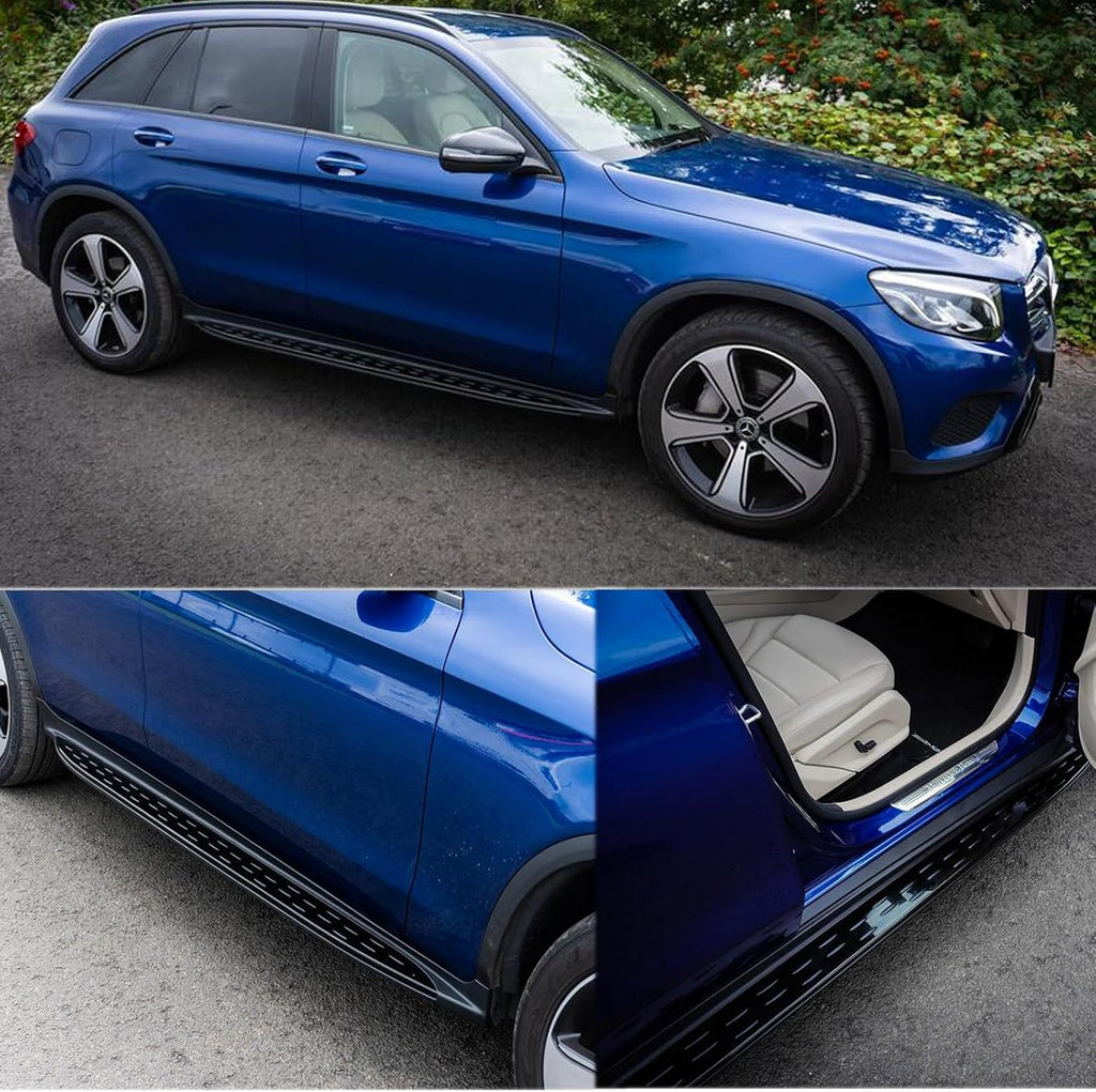 Running Boards Nerf Bars Side Step Compatible with 2016 2017 2018 2019 2020 2021 Mercedes GLC300 GLC350e X253, Black