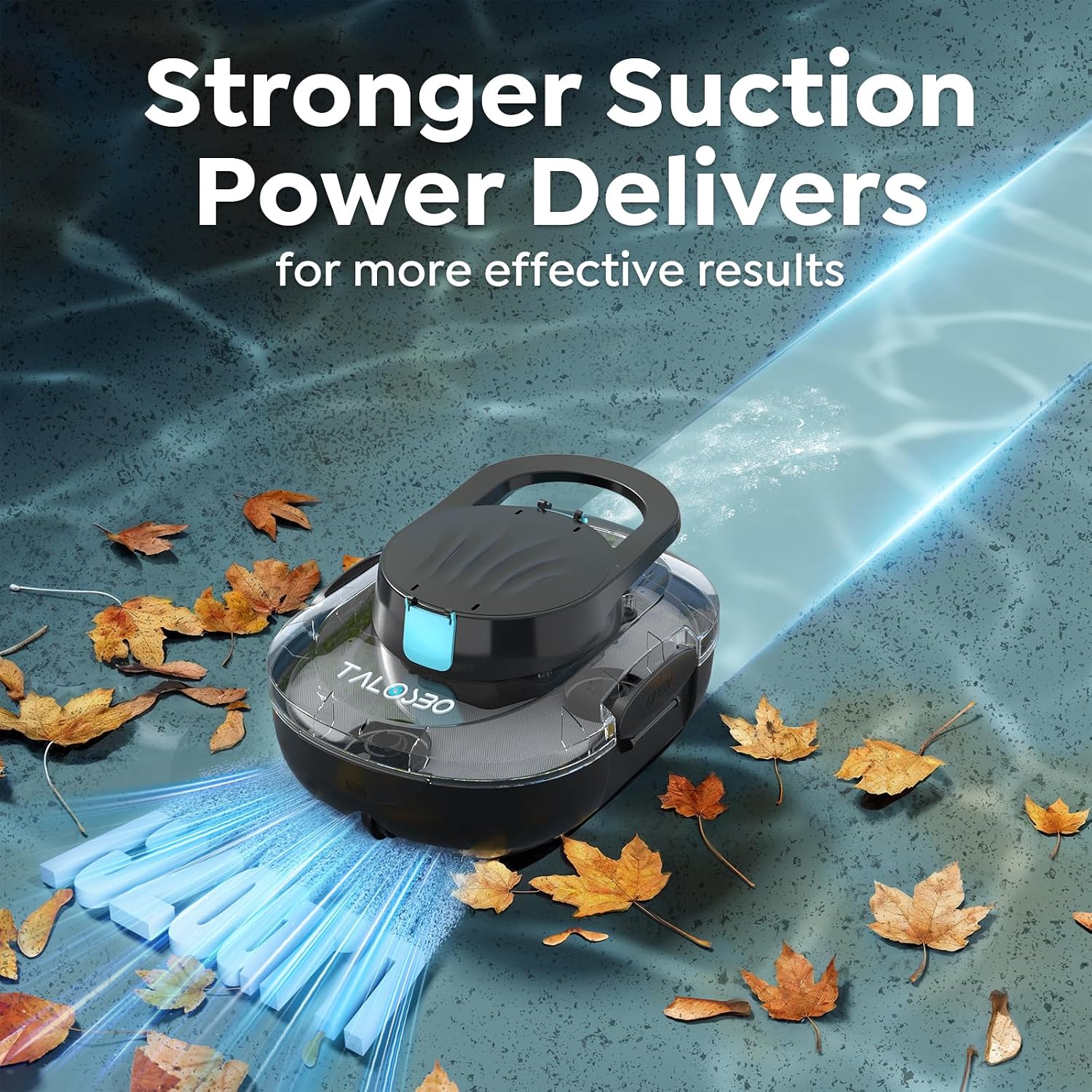 2026 TALOSBO S1 Pro Cordless Pool Cleaner – Dual Motor Suction, 120-Min Runtime, Fast Charging, Large-Capacity Filter Basket & Smart Self-Parking for Above-Ground Pools Obsidian