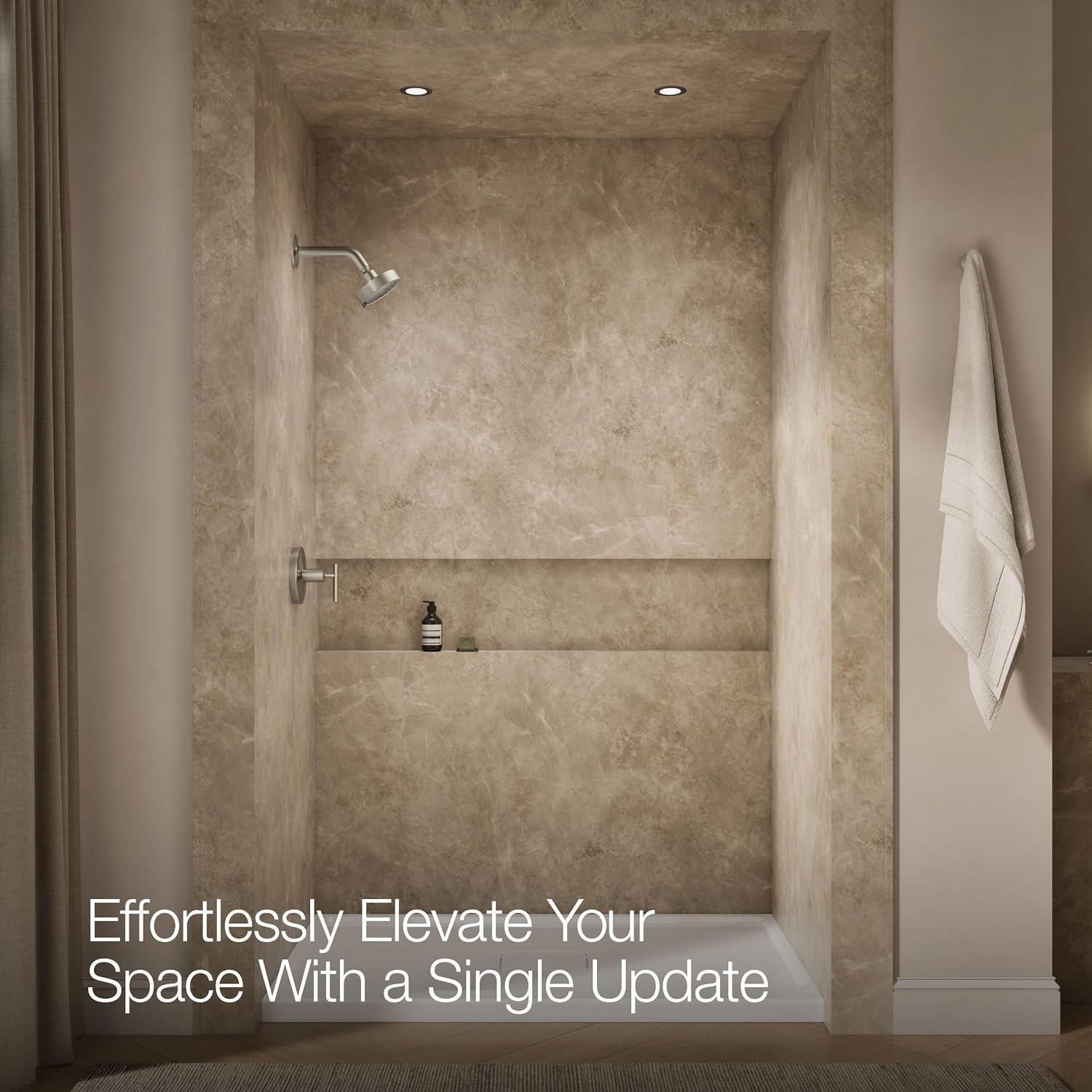Kohler TLS14422-4-BN Purist Rite-Temp® Shower Valve Trim with Lever Handle, Less Showerhead Vibrant Brushed Nickel