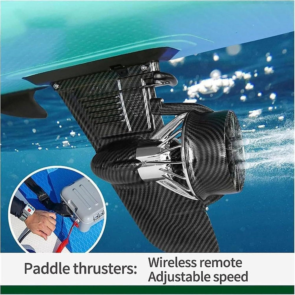 24V Battery Electric Fin, Paddle Board Push Motor Sup Surf Kayak, Electric Surfboard Fins Propeller with Remote Control, Portable Powered Surfboard Kit 3-6Km/H