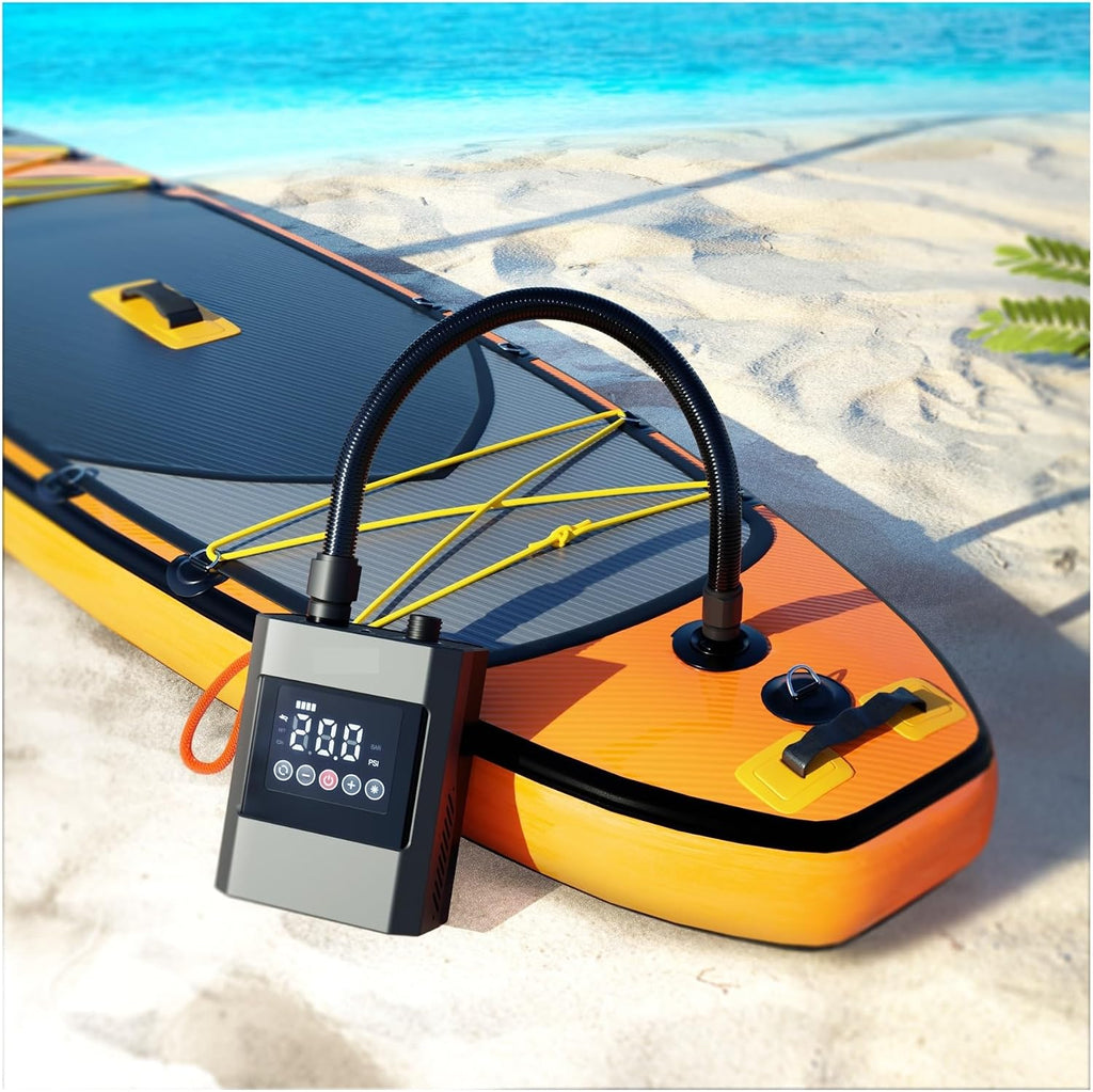 Tire Inflator, 20PSI SUP Portable Electric Pump Rechargeable For Outdoor Paddle Board Airbed Inflatable,Dual Use Air Pump