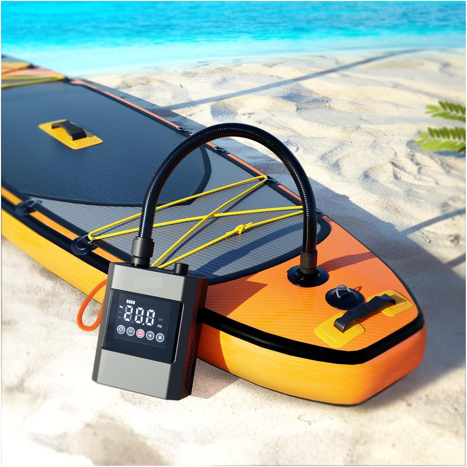 Tire Inflator, 20PSI SUP Portable Electric Pump Rechargeable For Outdoor Paddle Board Airbed Inflatable,Dual Use Air Pump