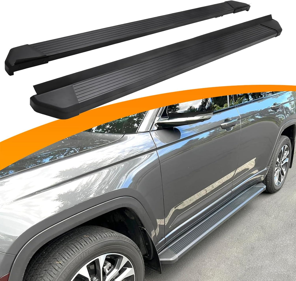 Running Boards Fit for 2022-2026 Jeep Grand Cherokee 2-Row SWB (Except 4xe) Black Aluminum Side Steps
