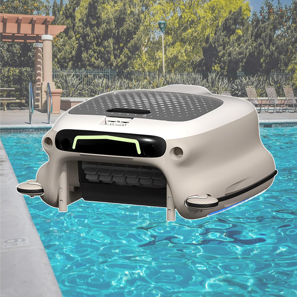 Wireless Pool Skimmer Robot | Pool Cleaning Robot, 7800mah Large Capacity Power Bank, 5-6 Hours Of Run Time, 3 Hours Fast Charge, Can Remove Pollen, Leaves And Hair From Pools, Suitable For All Pools