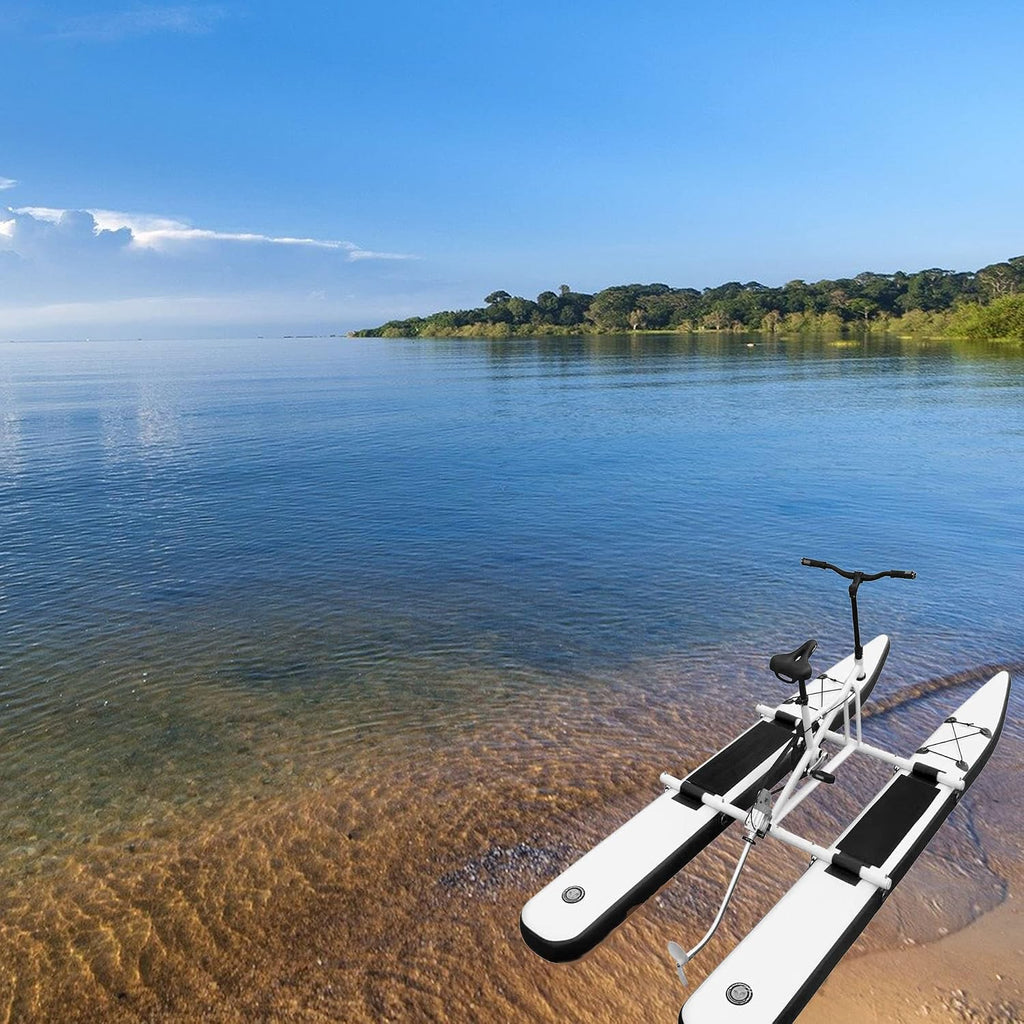 SUP Water Bike,Buoyantien Water Bikes with Paddle Board Waterbike for Lake Pedal Boat, Vacation Essentials DIY Bicycle Fishing Boat Equipment Cardio Cycle Inflatable Kayak Camping Men Gifts