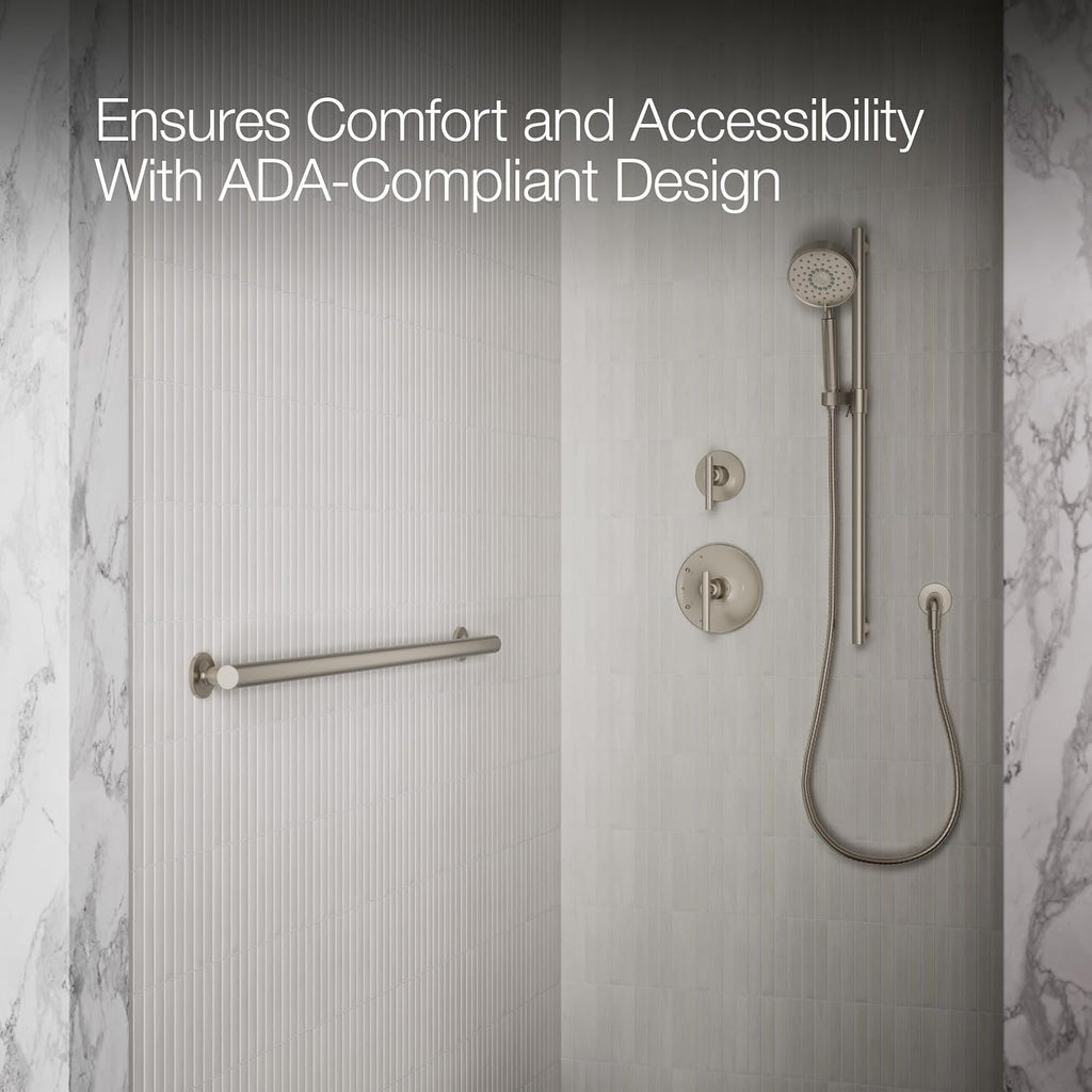 Kohler K-11895-BS Purist 36 Inch Bathroom Grab Bar Brushed Stainless Steel