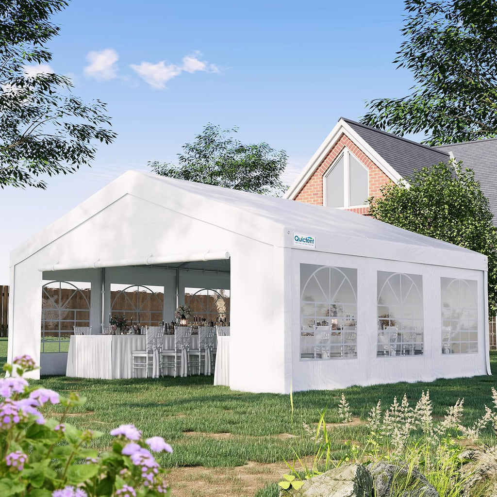 Quictent 16x20 Heavy Duty Party Tent Outdoor Canopy Tent for Parties, Wedding Event Shelter with Storage Bags