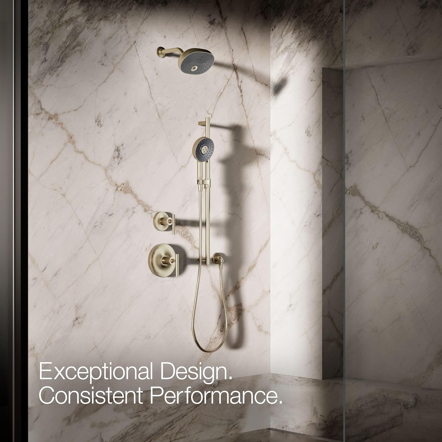 Kohler 26282-G-BV Statement® Round three-function handshower, 1.75 gpm, Vibrant Brushed Bronze