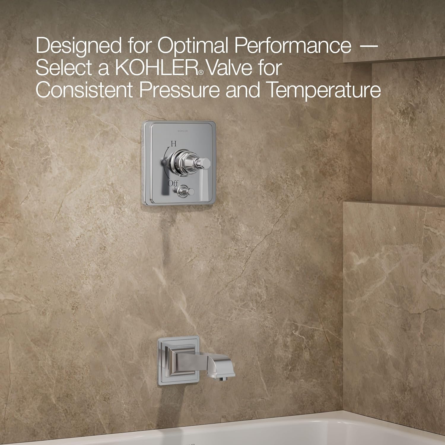 Kohler K-T13133-4A-CP 1-Handle Pressure Balance Tub Shower Faucet 2.5GPM Chrome
