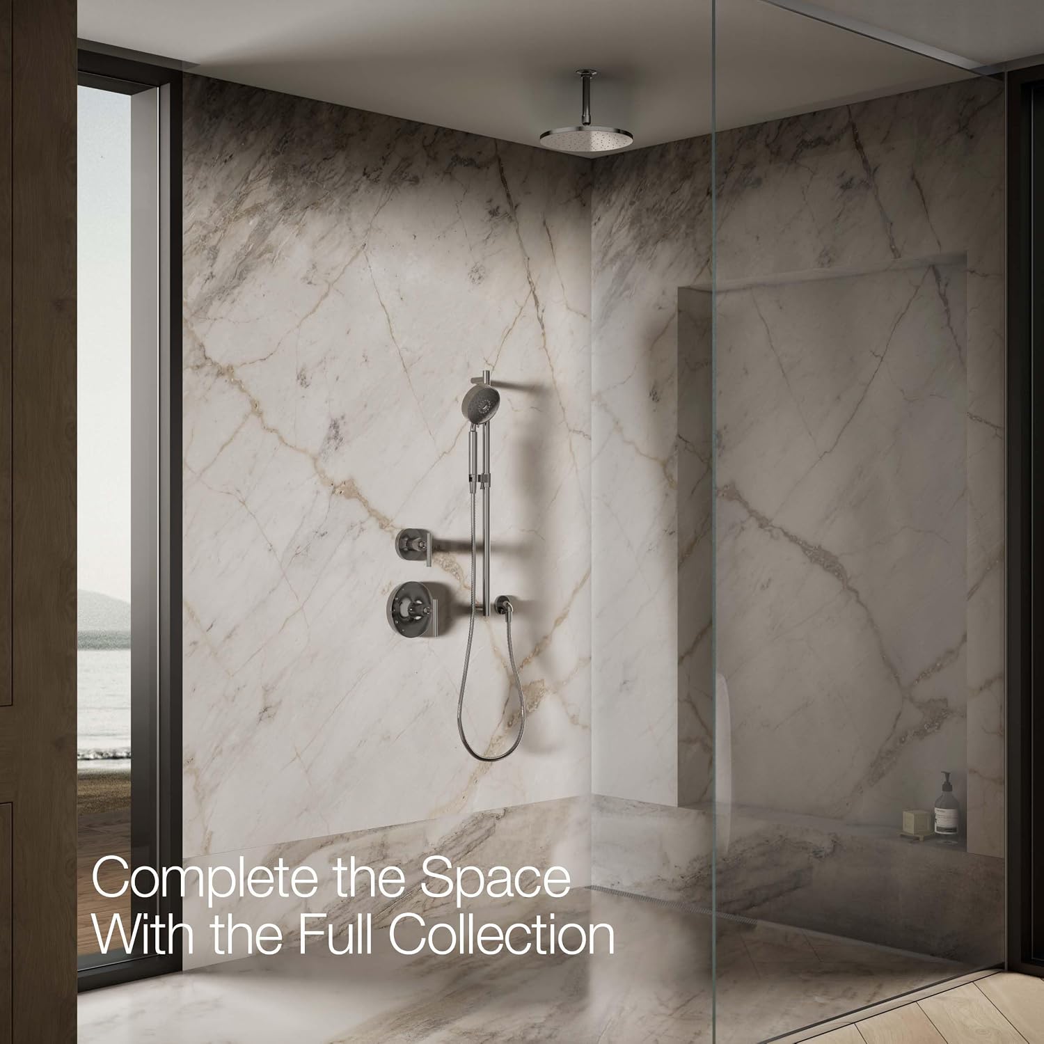 Kohler 13689-G-TT, 10 CONTEMPORARY ROUND RAIN SHWHD,1.75GPM, Vibrant Titanium