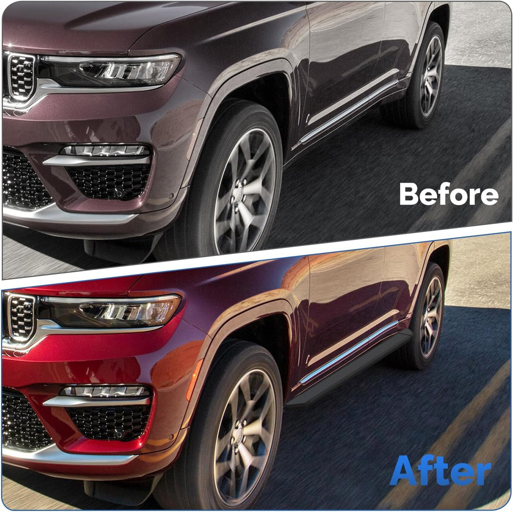 Running Boards Fit for 2022-2026 Grand Cherokee 2-Row WL (Exclude 4xe) Aluminum Alloy Side Steps Nerf Bars 2 pcs Anti-Corrosion Roof Access Support