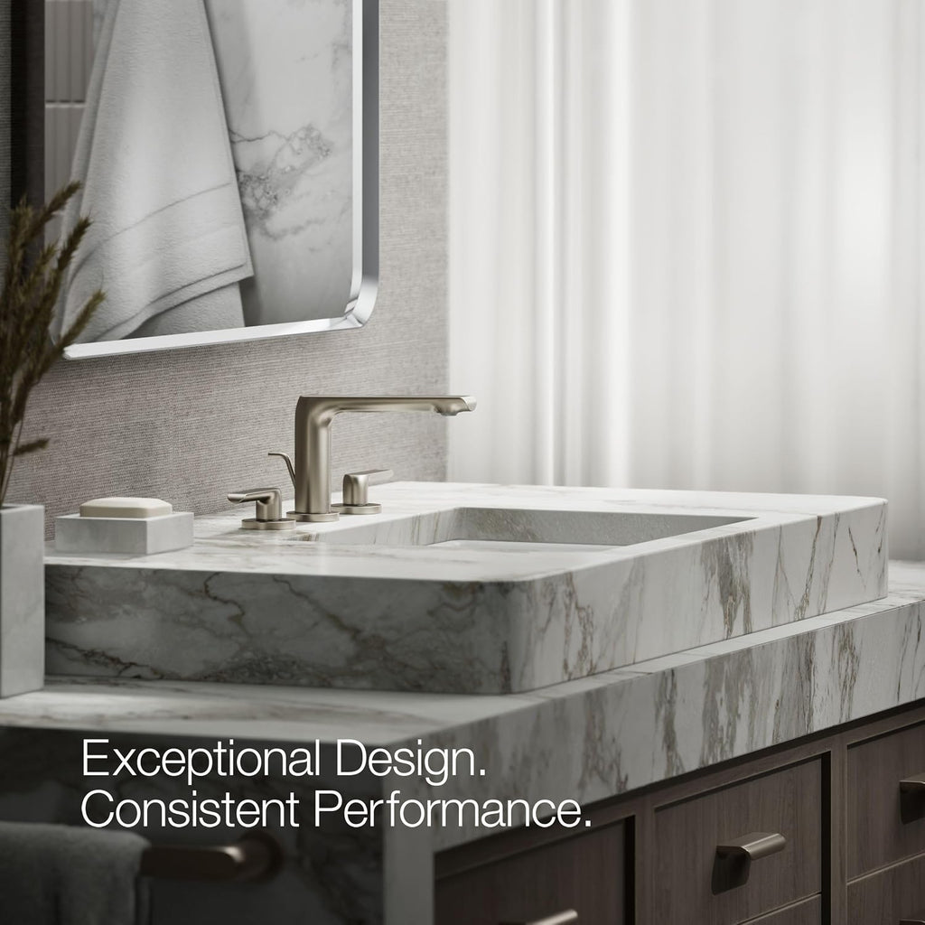 Kohler 97352-4-BN Avid® Widespread Bathroom Sink Faucet, 1.2 gpm, Vibrant Brushed Nickel
