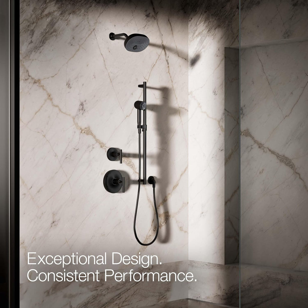 KOHLER 26286-BL Statement Single-Function HAND SHOWER, Maximum Spray Performance with an Easy-to-clean Surface, Matte Black, 2.5 GPM