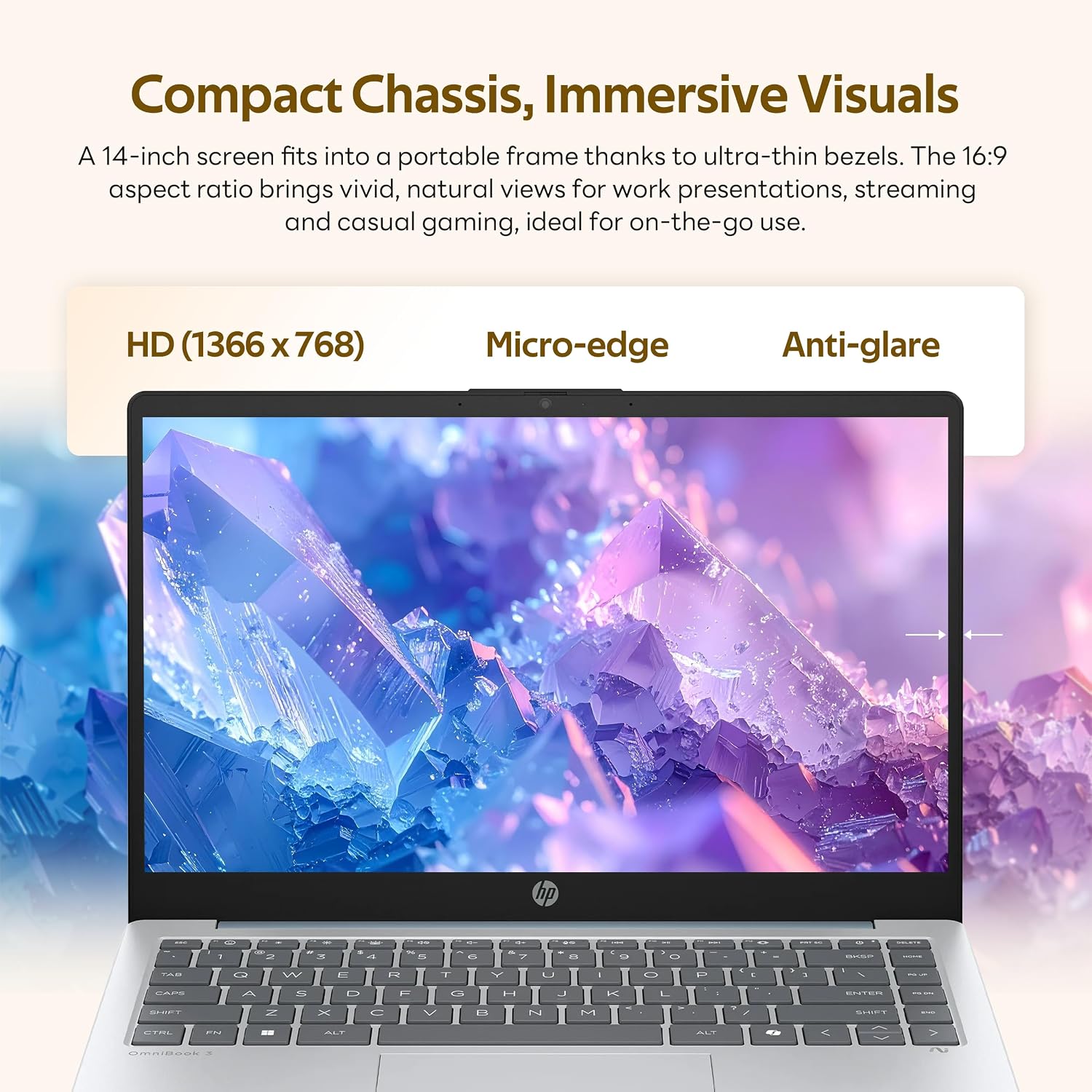 HP Stream 14' HD Student&Business Laptop with AI Copilot, AMD Athlon 7120, 4GB RAM, 1.12TB Storage (128GB SSD + 1TB Docking Station), 1 Year Office 365, Radeon Graphics, Win 11, Moonlight Blue