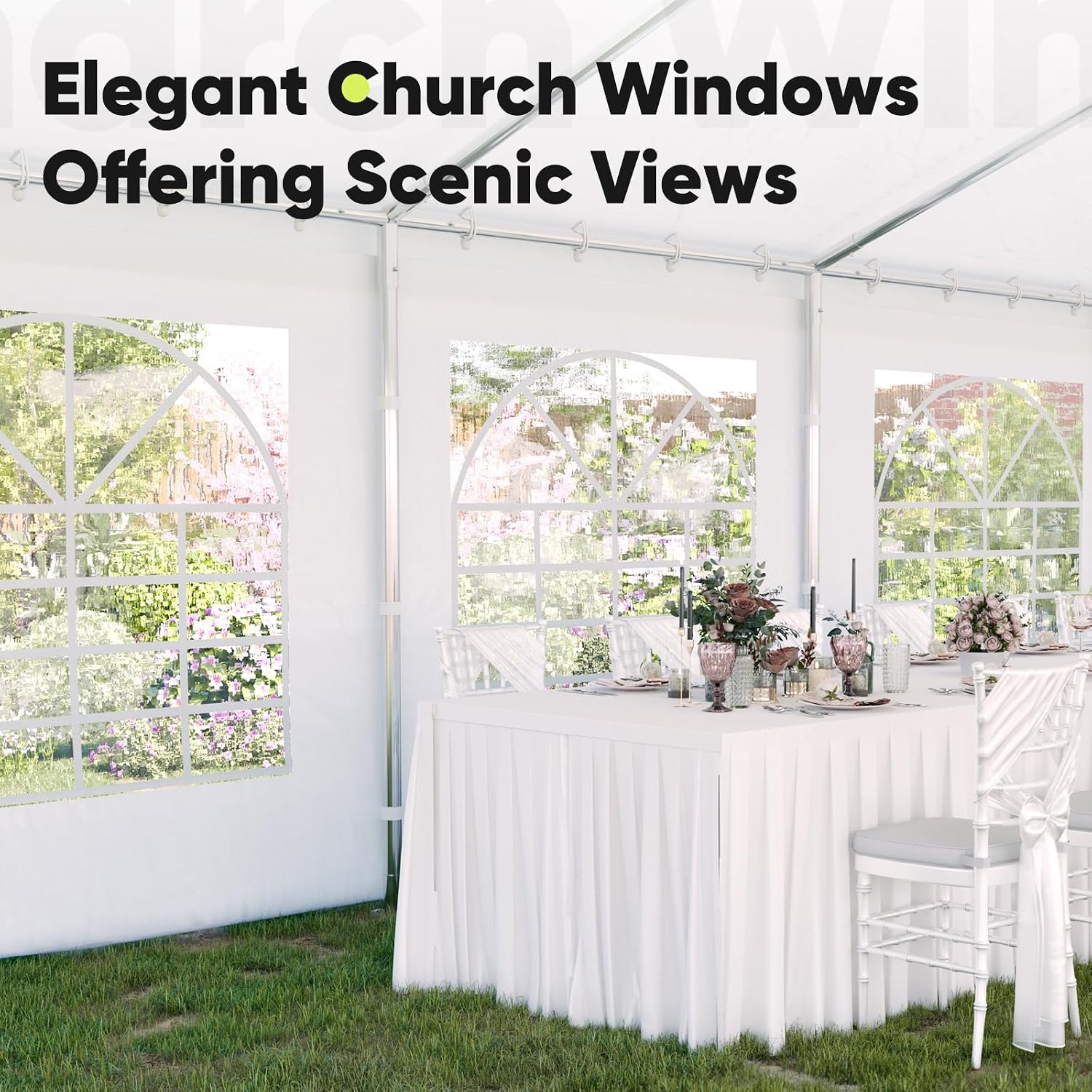 Quictent Party Tent Heavy Duty Outdoor Canopy Tent Wedding Event Shelter BBQ Wedding Tents for Parties with Storage Bags (13'x26')